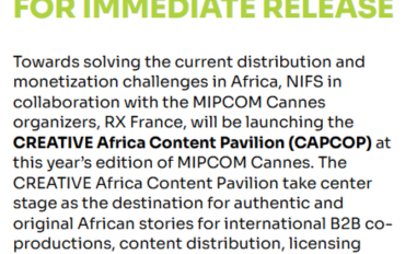 Breaking News! CREATIVE Africa Content Pavilion Launches at MIPCOM Cannes 